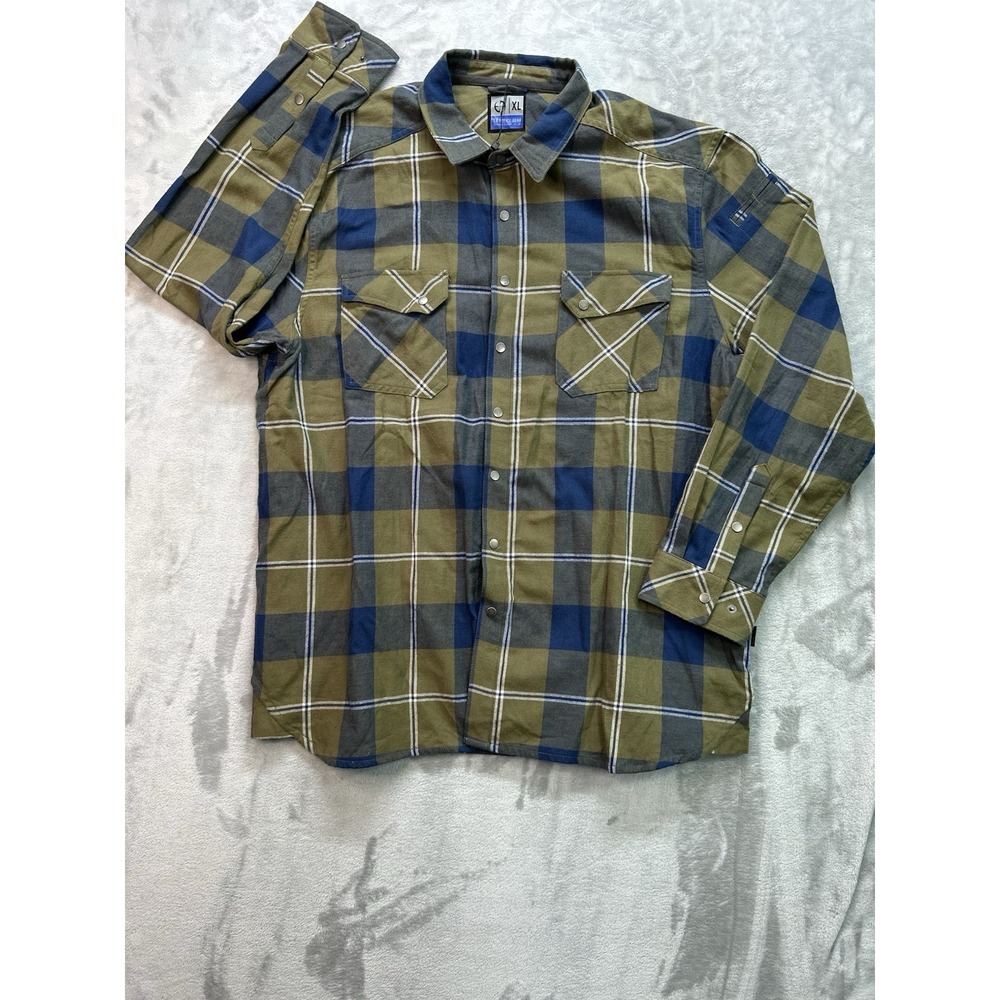 Mens LAPG LA Police Gear BackUp Flannel Shirt Xl Tartan Plaid Tactical Workwear